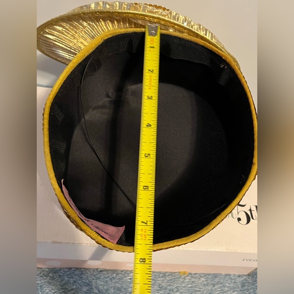 Mr Hi’s Vintage Elegant  Metallic Gold Women's Hat - Picture 9 of 11